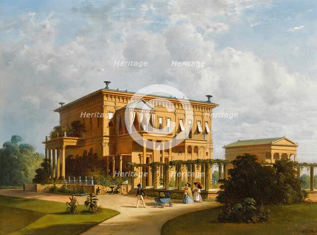 The Summer Palace of Duke of Leuchtenberg in Sergievka, 1873. Creator: Weiss, Joseph Andreas (1814-1887).