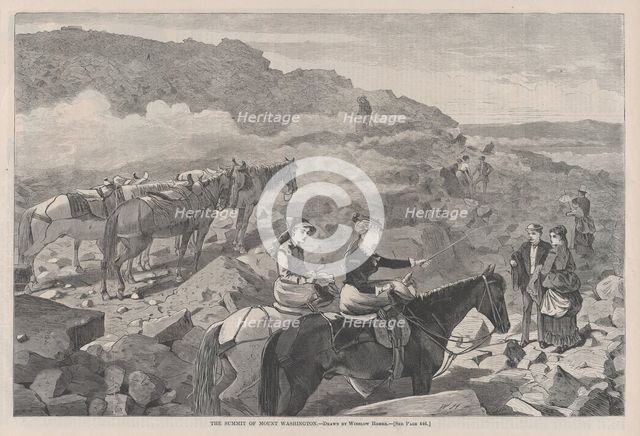 The Summit of Mount Washington (Harper's Weekly, Vol. VIII), July 10, 1869. Creator: Unknown.
