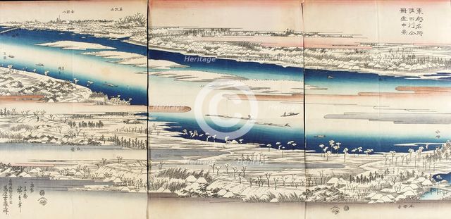 The Sumida River in Snow, c1832-34. Creator: Ando Hiroshige.