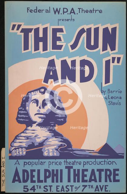 The Sun and I, New York, 1937. Creator: Unknown.