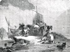 "The Sun Dispelling a Mist, with Smugglers landing their Cargo"..., 1850. Creator: Unknown