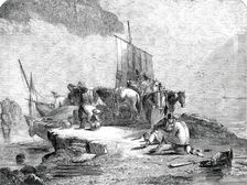 "The Sun Dispelling a Mist, with Smugglers landing their Cargo"..., 1850. Creator: Unknown