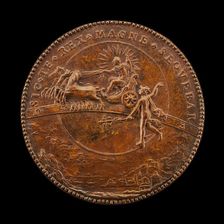 The Sun Driving Along the Zodiac [reverse], 1630. Creator: Unknown
