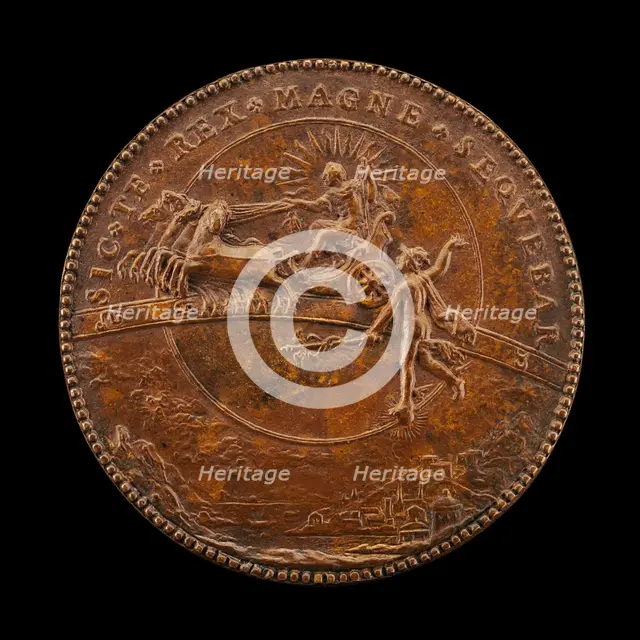 The Sun Driving Along the Zodiac [reverse], 1630. Creator: Unknown.