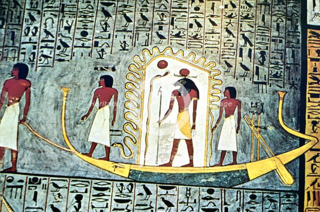 The Sun God Ra, Boat Scene Artist: Unknown