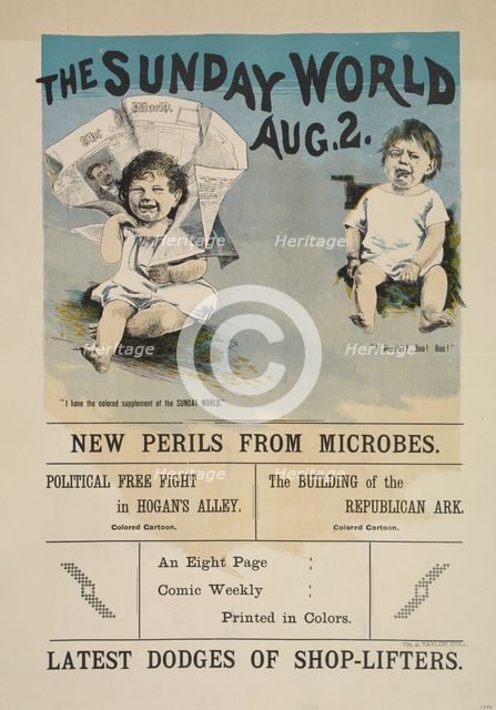 The Sunday world. Aug. 2. 1896, c1893 - 1897. Creator: Unknown.
