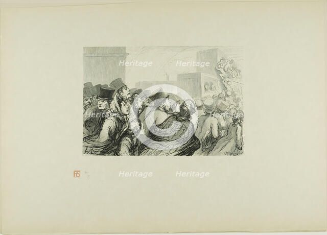 The Sunday Rush, 1862, printed 1920. Creator: Charles Maurand.