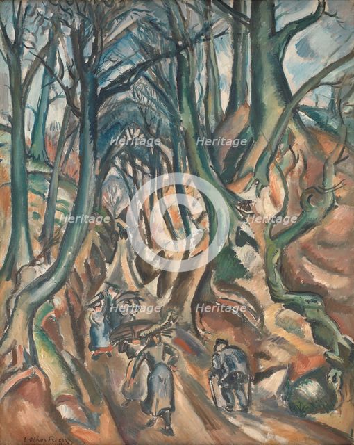 The Sunken Road in Winter (Le chemin creux, l'hiver), 1913. Creator: Friesz, Achille-Emile-Othon (1879-1949).