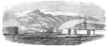 The Sunken Ships at the Mouth of the Harbour of Sebastopol, sketched by Lieut. Montagu..., 1854. Creator: Unknown