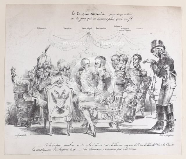 The Suspended Congress, ca. 1829. Creator: Pierre Langlumé.