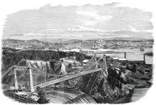 The Suspension Bridge over the River St. John, New Brunswick, visited by the Prince of Wales..., 186 Creator: Unknown