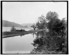 The Susquehanna and old canal at Shickshinny, Pa., between 1890 and 1901. Creator: Unknown