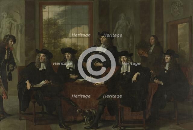 The Superintendents of the Collegium Medicum in Amsterdam, 1683, 1683. Creator: Adriaen Backer.