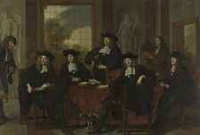 The Superintendents of the Collegium Medicum in Amsterdam, 1683, 1683. Creator: Adriaen Backer