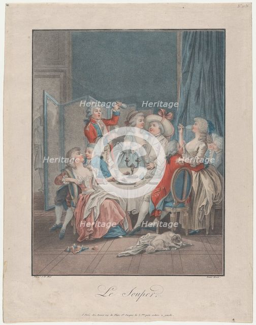 The Supper, 1787-93. Creator: Louis Marin Bonnet.