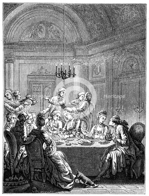 The Supper, (1885).Artist: Masquelier