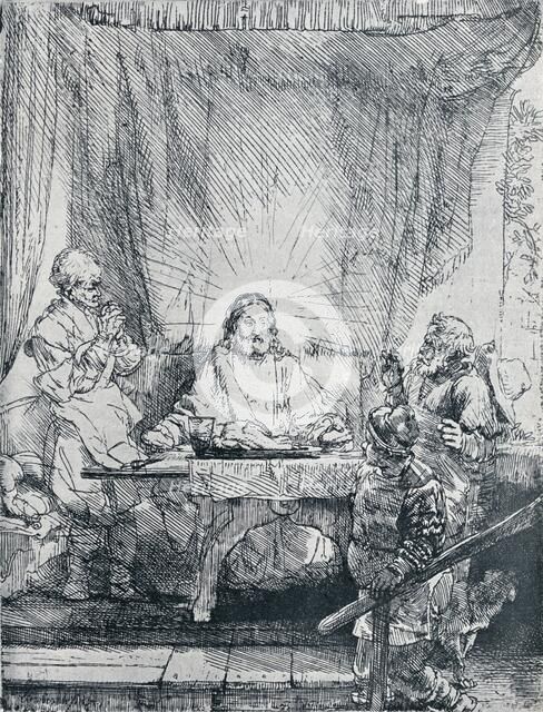 The Supper at Emmaus, (1654), 1903. Artist: Rembrandt Harmensz van Rijn    