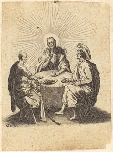 The Supper at Emmaus, 1618. Creator: Jacques Callot