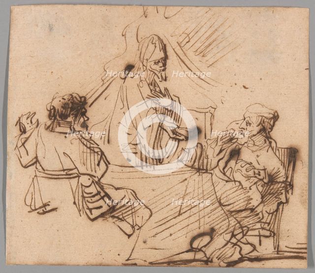 The Supper at Emmaus, 1626/69. Creator: Unknown.