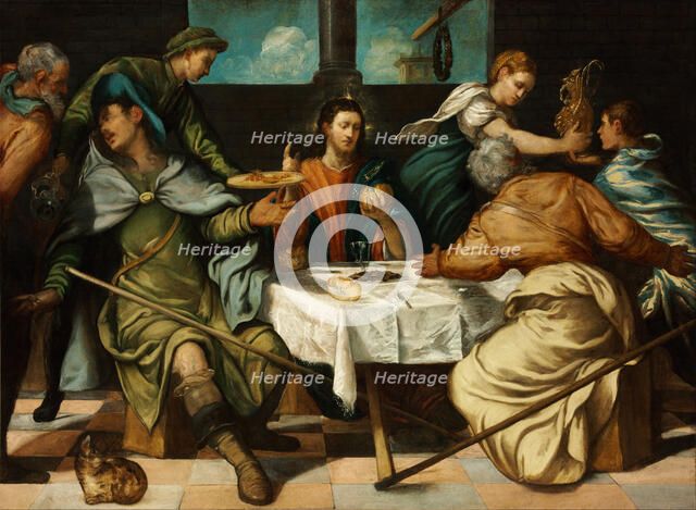 The Supper at Emmaus. Artist: Tintoretto, Jacopo (1518-1594)