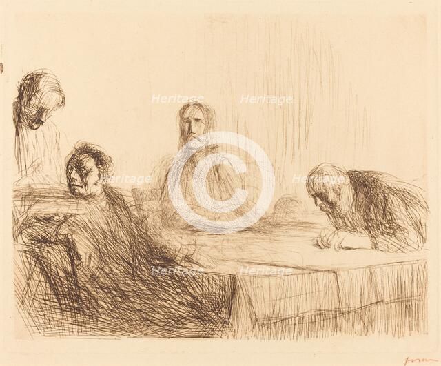 The Supper at Emmaus (second plate), 1910. Creator: Jean Louis Forain.