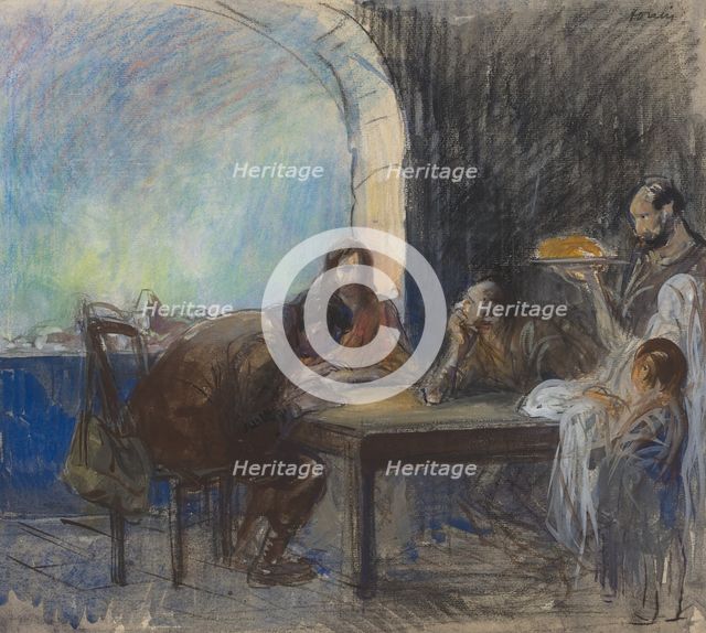 The Supper at Emmaus, possibly c. 1912/1913. Creator: Jean Louis Forain.