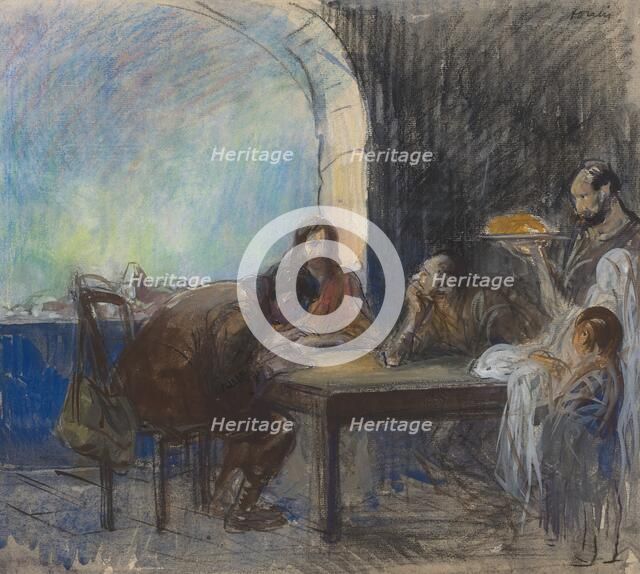 The Supper at Emmaus, possibly c. 1912/1913. Creator: Jean Louis Forain.