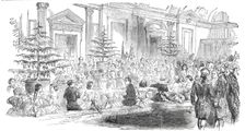 The Supper Room - New Year's Eve at the Mansion-House, [London], 1850. Creator: Unknown