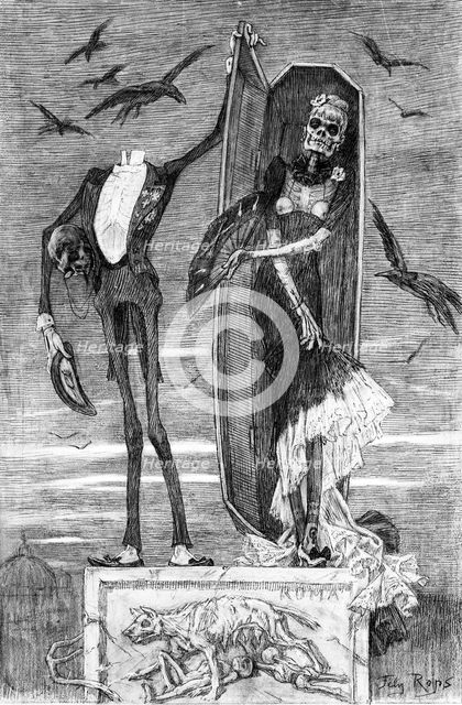 The supreme vice (Le vice suprême), 1883. Creator: Félicien Rops.