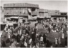 The Suq al Dijaj market, Basra, Iraq, 1925.Artist: A Kerim