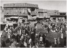 The Suq al Dijaj market, Basra, Iraq, 1925.Artist: A Kerim