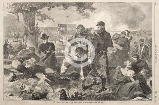 The Surgeon at Work at the Rear during an Engagement, 1862. Creator: Winslow Homer (American, 1836-1910).