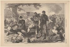 The Surgeon at Work at the Rear During an Engagement (Harper's Weekly, Vol. VII), July 12, 1862. Creator: Unknown