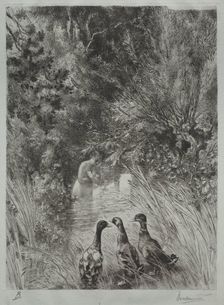 The Surprised Ducks. Creator: Félix Bracquemond (French, 1833-1914)