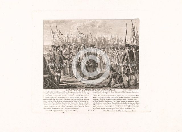 The surrender of the British Army at Yorktown, October 19, 1781 , 1784.