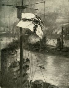 The Surrender of the German Fleet at Sunset on November 21, 1918 (c1920). Creator: Unknown