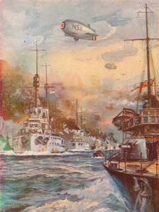 The Surrender of the German High Seas Fleet 1918 (1919). Artist: Charles John De Lacy