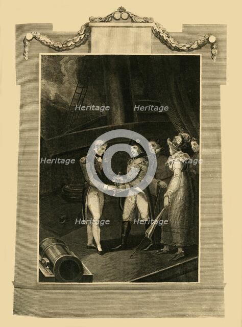 'The surrender of Buonaparte on board the Bellerophon', (15 July 1815), 1816. Creator: Unknown.