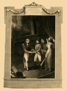 The surrender of Buonaparte on board the Bellerophon (15 July 1815), 1816. Creator: Unknown