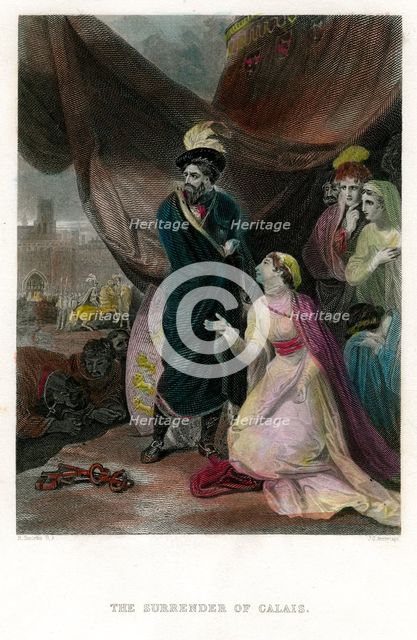 'The Surrender of Calais', (19th century). Artist: JC Armytage
