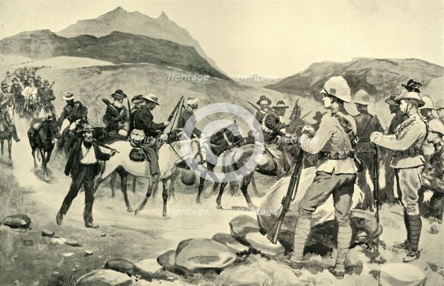 'The Surrender of Prinsloo's Force at the Caledon River', 1901. Creator: Ernest Prater.