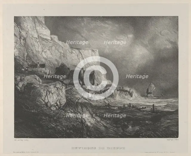 The Surroundings of Dieppe, 1833. Creator: Eugene Isabey.