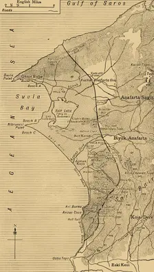 The Suvla and Anzac Line First World War, August 1915, (c1920). Creator: Unknown