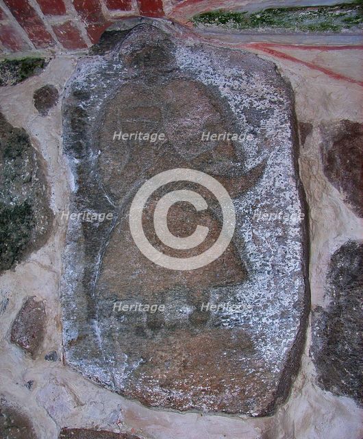 The Svantevit-Stone in the church in Altenkirchen on the island Rügen, before 1168. Artist: Pre-Christian Art  