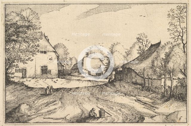 The Swan's Inn, plate 6 from Regiunculae et Villae Aliquot Ducatus Brabantiae, ca. 1610. Creator: Claes Jansz Visscher.