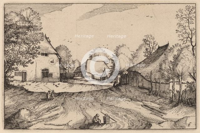 The Swann's Inn, published 1612. Creator: Claes Jansz Visscher.