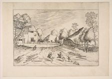 The Swan's Inn with Farms from the series The Small Landscapes, 1559-61. Creator: After The Master of the Small Landscapes (Netherlandish, 16th century)