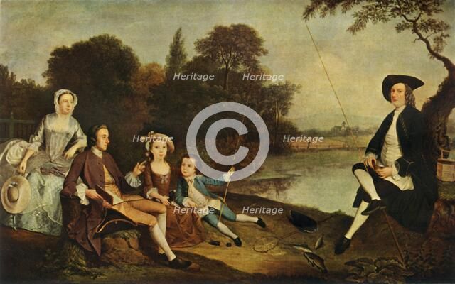'The Swaine Family', 1749, (1934).  Creator: Arthur Devis.