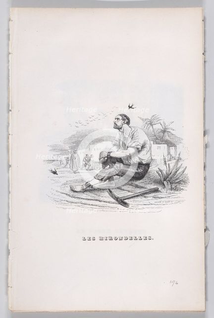 The Swallows from The Complete Works of Béranger, 1836. Creators: Louis-Henri Brevière, Cesar-Auguste Hebert.
