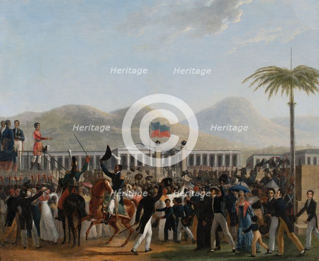 The Swearing In Of President Boyer At The Palace Of Haiti, c1818. Creator: Adolphe Eugene Gabriel Roehn.